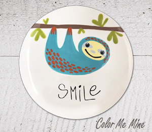 Walnut Creek Sloth Smile Plate