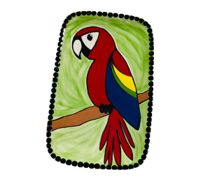 Walnut Creek Scarlet Macaw Plate