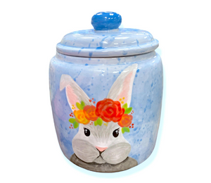 Walnut Creek Watercolor Bunny Jar