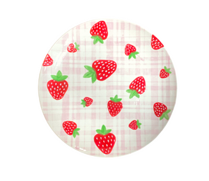 Walnut Creek Strawberry Plaid Plate