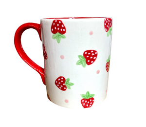 Walnut Creek Strawberry Dot Mug