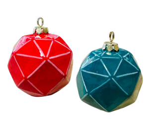 Walnut Creek Jewel Toned Faceted Ornament