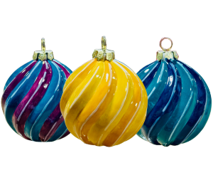 Walnut Creek Jewel Toned Spiral Ornament